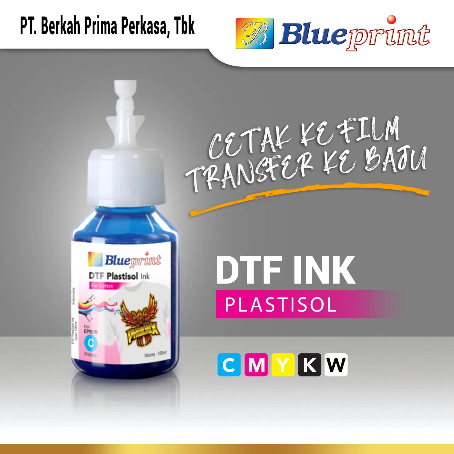 Tinta Dtf Dtf Ink Blueprint Ml Biru C Dtf Consumable