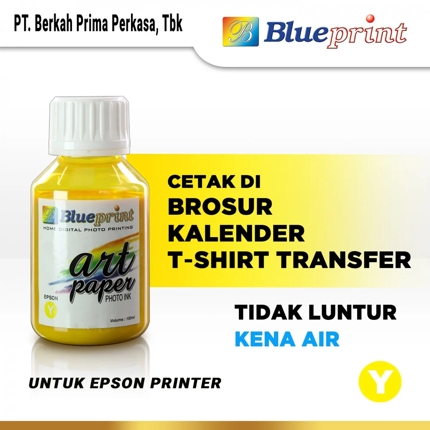 Tinta Art Paper Epson BLUEPRINT Refill For Printer Epson 100ml Kuning