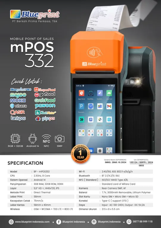 Mobile Point Of Sales mPOS332