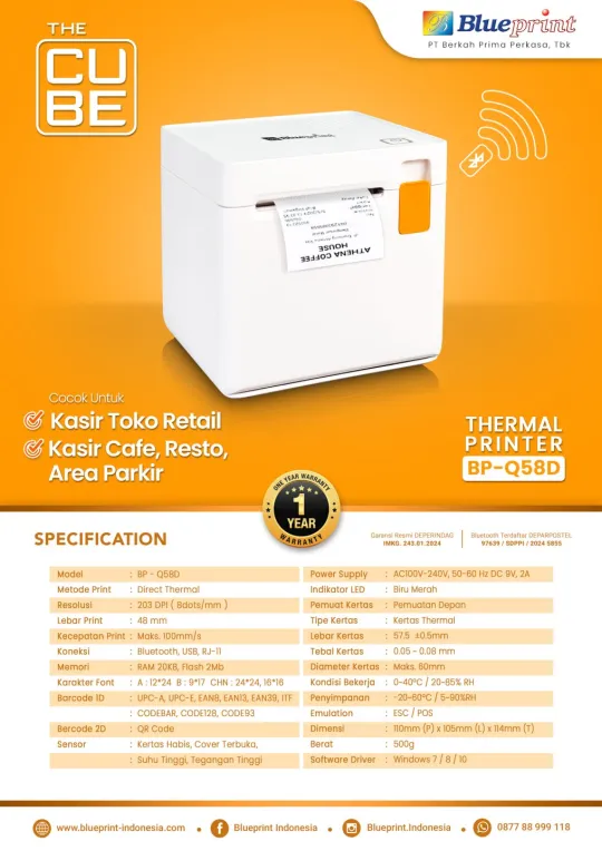 PRINTER THERMAL KASIR 58MM Q58D