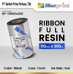 Ribbon Full Resin 110x300 Meter BLUEPRINT Full Resin Ribon Permanen  1 Roll