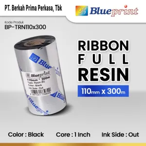 RIBBON FULL RESIN Ribbon Full Resin 110x300 Meter BLUEPRINT Full Resin Ribon Permanen - 1 Roll 1 ribbon_resin_110x300