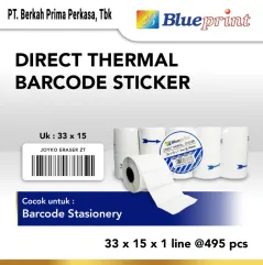 Direct Thermal Sticker  Label Stiker BLUEPRINT 33x15x1 Line